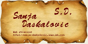 Sanja Daskalović vizit kartica